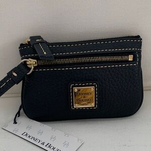 Dooney & Bourke Marine Navy Leather Coin & Bill Case - NWT